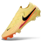 Phantom Luna Elite NU Low-top Super A Men's Full Knit Waterproof FG Soccer Shoes - Yellow/Peach Fusion/Sunrise Glow