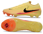 Phantom Luna Elite NU Low-top Super A Men's Full Knit Waterproof FG Soccer Shoes - Yellow/Peach Fusion/Sunrise Glow