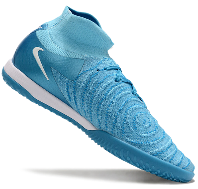 Phantom Luna Elite NU Men's Full Knit Anti-Level MD Soccer Shoes - Blue/White
