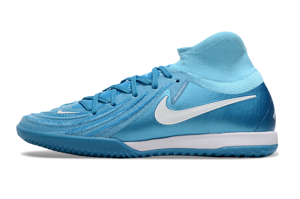 Phantom Luna Elite NU Men's Full Knit Anti-Level MD Soccer Shoes - Blue/White