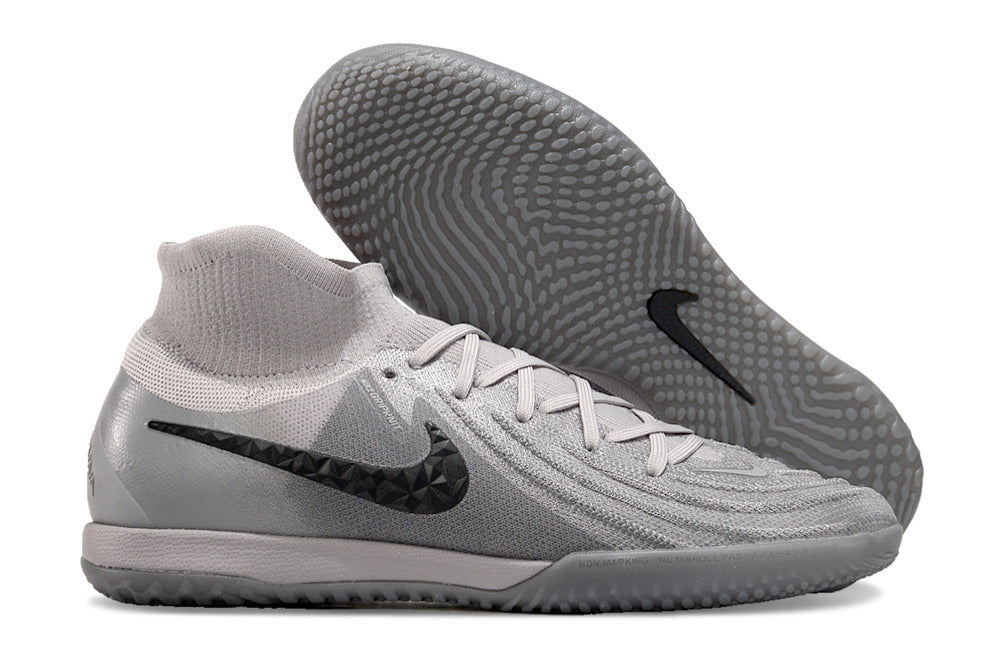 Phantom Luna Elite NU Men's Full Knit Anti-Level MD Soccer Shoes - Gray/Black