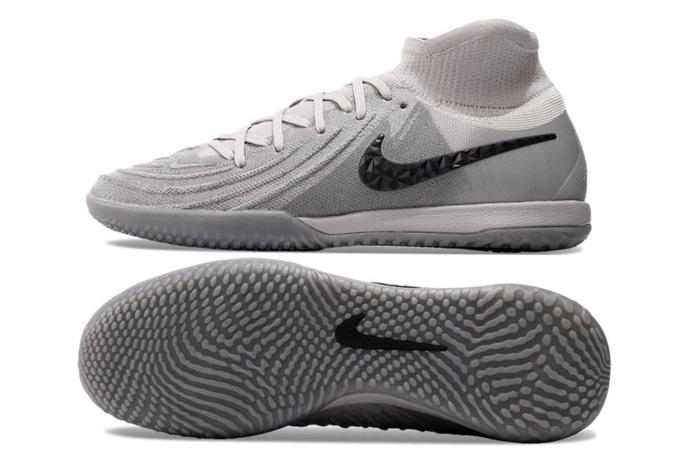 Phantom Luna Elite NU Men's Full Knit Anti-Level MD Soccer Shoes - Gray/Black