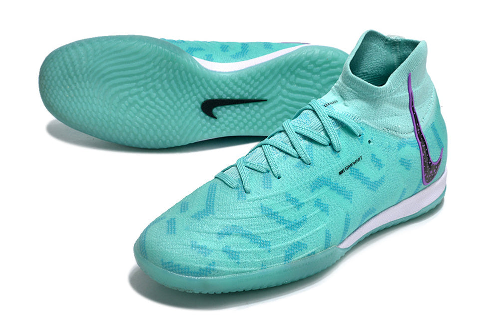 Phantom Luna Elite NU Men's Full Knit Anti-Level MD Soccer Shoes - Green/Black/Fuchsia Dream