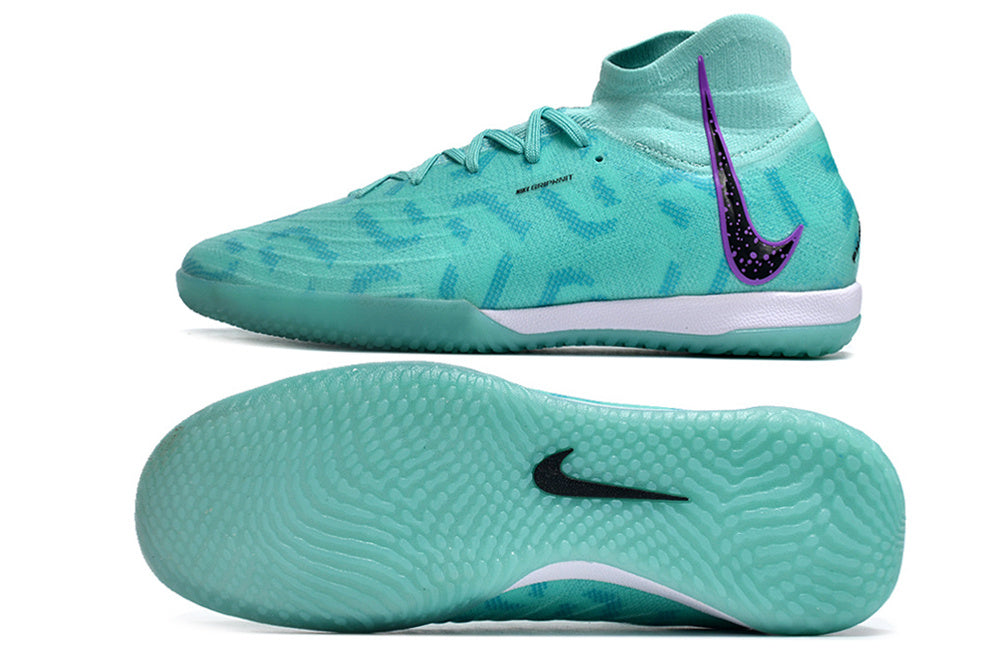 Phantom Luna Elite NU Men's Full Knit Anti-Level MD Soccer Shoes - Green/Black/Fuchsia Dream