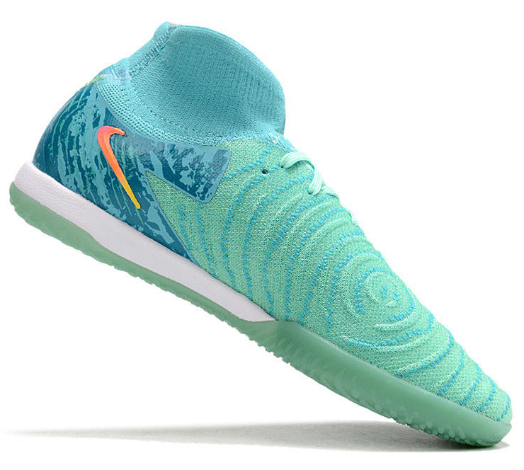 Phantom Luna Elite NU Men's Full Knit Anti-Level MD Soccer Shoes - Green/Blue/Pink