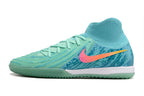 Phantom Luna Elite NU Men's Full Knit Anti-Level MD Soccer Shoes - Green/Blue/Pink