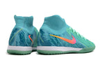 Phantom Luna Elite NU Men's Full Knit Anti-Level MD Soccer Shoes - Green/Blue/Pink