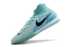 Phantom Luna Elite NU Men's Full Knit Anti-Level MD Soccer Shoes - Green/Blue/Silver/Black