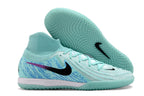 Phantom Luna Elite NU Men's Full Knit Anti-Level MD Soccer Shoes - Green/Blue/Silver/Black