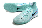 Phantom Luna Elite NU Men's Full Knit Anti-Level MD Soccer Shoes - Green/Blue/Silver/Black
