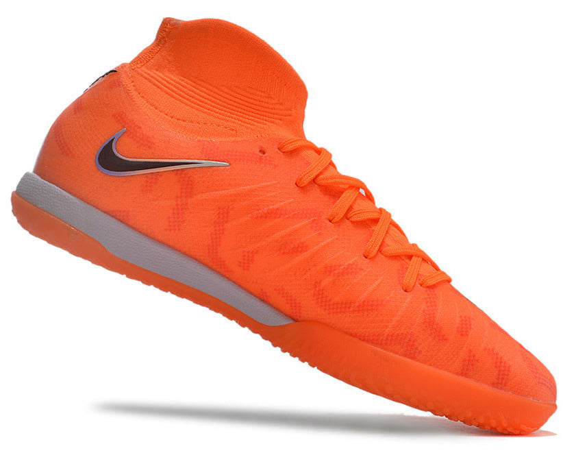 Phantom Luna Elite NU Men's Full Knit Anti-Level MD Soccer Shoes - Orange/Gray/Black