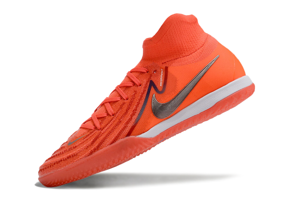 Phantom Luna Elite NU Men's Full Knit Anti-Level MD Soccer Shoes - Orange/White/Black