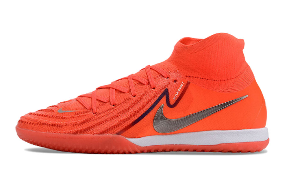Phantom Luna Elite NU Men's Full Knit Anti-Level MD Soccer Shoes - Orange/White/Black