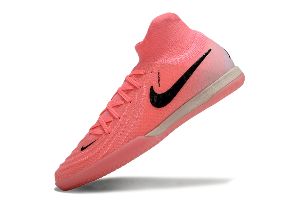 Phantom Luna Elite NU Men's Full Knit Anti-Level MD Soccer Shoes - Pink/Black/Gray