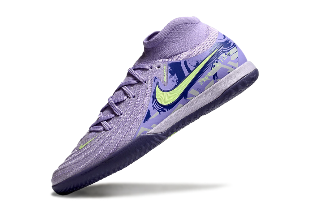 Phantom Luna Elite NU Men's Full Knit Anti-Level MD Soccer Shoes - Purple Agate/Barely Volt