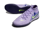 Phantom Luna Elite NU Men's Full Knit Anti-Level MD Soccer Shoes - Purple Agate/Barely Volt