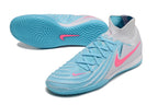Phantom Luna Elite NU Men's Full Knit Anti-Level MD Soccer Shoes - Sky Blue/White/Red