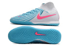 Phantom Luna Elite NU Men's Full Knit Anti-Level MD Soccer Shoes - Sky Blue/White/Red