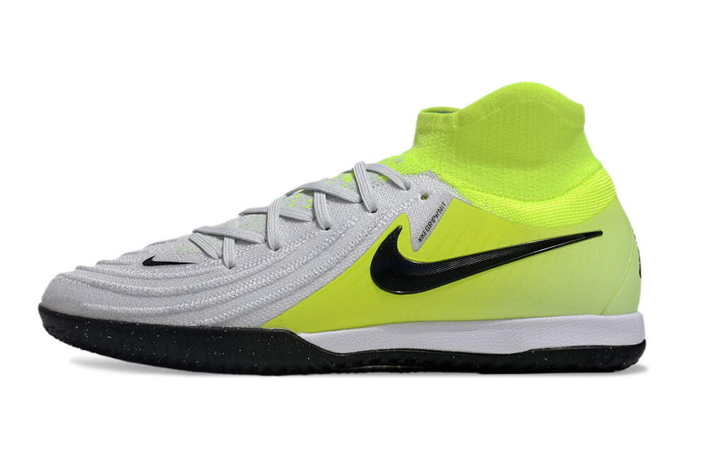 Phantom Luna Elite NU Men's Full Knit Anti-Level MD Soccer Shoes - White/Neon Yellow/Black