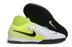 Phantom Luna Elite NU Men's Full Knit Anti-Level MD Soccer Shoes - White/Neon Yellow/Black