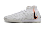 Phantom Luna Elite NU Men's Full Knit Anti-Level MD Soccer Shoes - White/Orange/Black