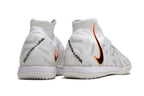 Phantom Luna Elite NU Men's Full Knit Anti-Level MD Soccer Shoes - White/Orange/Black