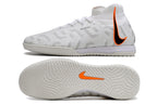 Phantom Luna Elite NU Men's Full Knit Anti-Level MD Soccer Shoes - White/Orange/Black