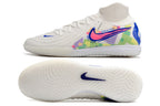 Phantom Luna Elite NU Men's Full Knit Anti-Level MD Soccer Shoes - White/Red/Yellow/Blue