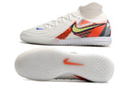 Phantom Luna Elite NU Men's Full Knit Anti-Level MD Soccer Shoes - White/Yellow/Orange/Blue