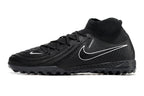 Phantom Luna Elite NU Men's Full Knit Waterproof TF Grass Stud Soccer Shoes with MD Sole - Black