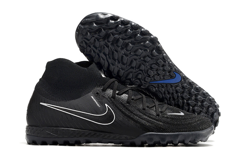 Phantom Luna Elite NU Men's Full Knit Waterproof TF Grass Stud Soccer Shoes with MD Sole - Black