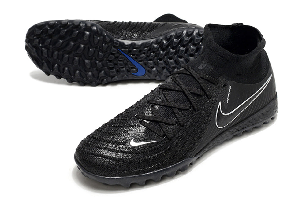 Phantom Luna Elite NU Men's Full Knit Waterproof TF Grass Stud Soccer Shoes with MD Sole - Black
