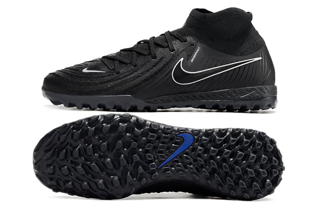 Phantom Luna Elite NU Men's Full Knit Waterproof TF Grass Stud Soccer Shoes with MD Sole - Black
