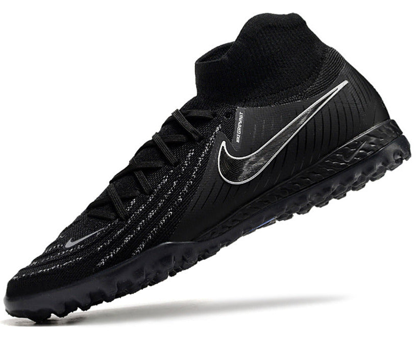 Phantom Luna Elite NU Men's Full Knit Waterproof TF Grass Stud Soccer Shoes with MD Sole - Black/White