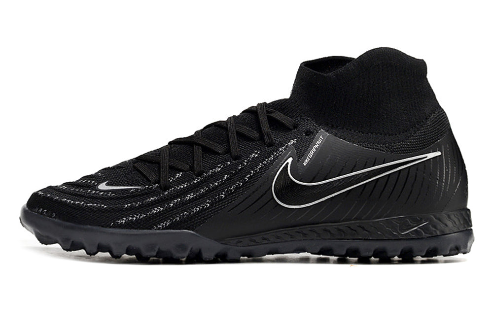 Phantom Luna Elite NU Men's Full Knit Waterproof TF Grass Stud Soccer Shoes with MD Sole - Black/White