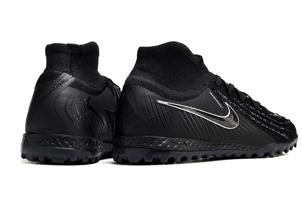 Phantom Luna Elite NU Men's Full Knit Waterproof TF Grass Stud Soccer Shoes with MD Sole - Black/White