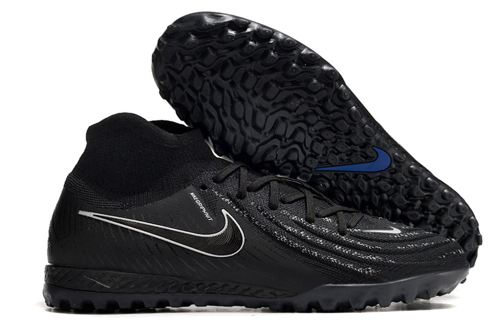 Phantom Luna Elite NU Men's Full Knit Waterproof TF Grass Stud Soccer Shoes with MD Sole - Black/White