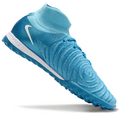 Phantom Luna Elite NU Men's Full Knit Waterproof TF Grass Stud Soccer Shoes with MD Sole - Blue/White