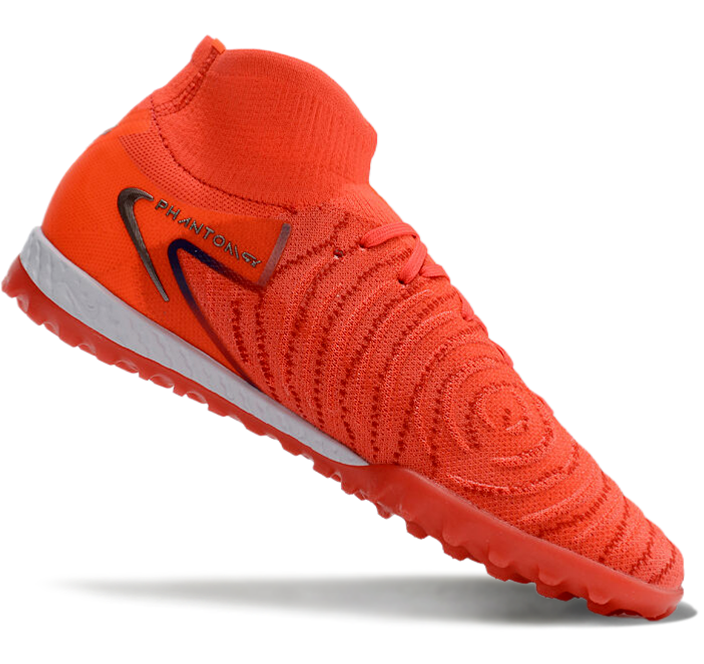 Phantom Luna Elite NU Men's Full Knit Waterproof TF Grass Stud Soccer Shoes with MD Sole - Bright Crimson