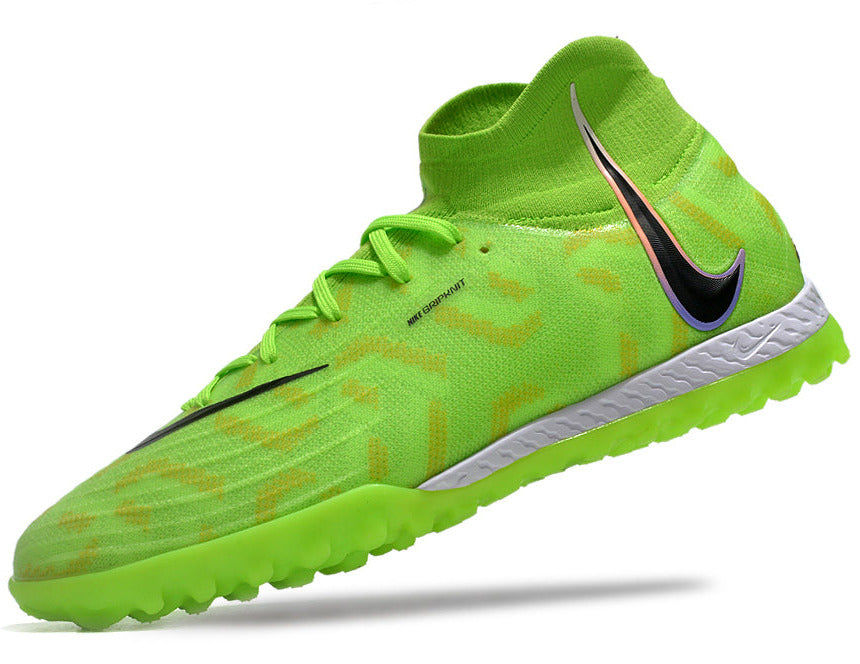 Phantom Luna Elite NU Men's Full Knit Waterproof TF Grass Stud Soccer Shoes with MD Sole - Green/Black/White