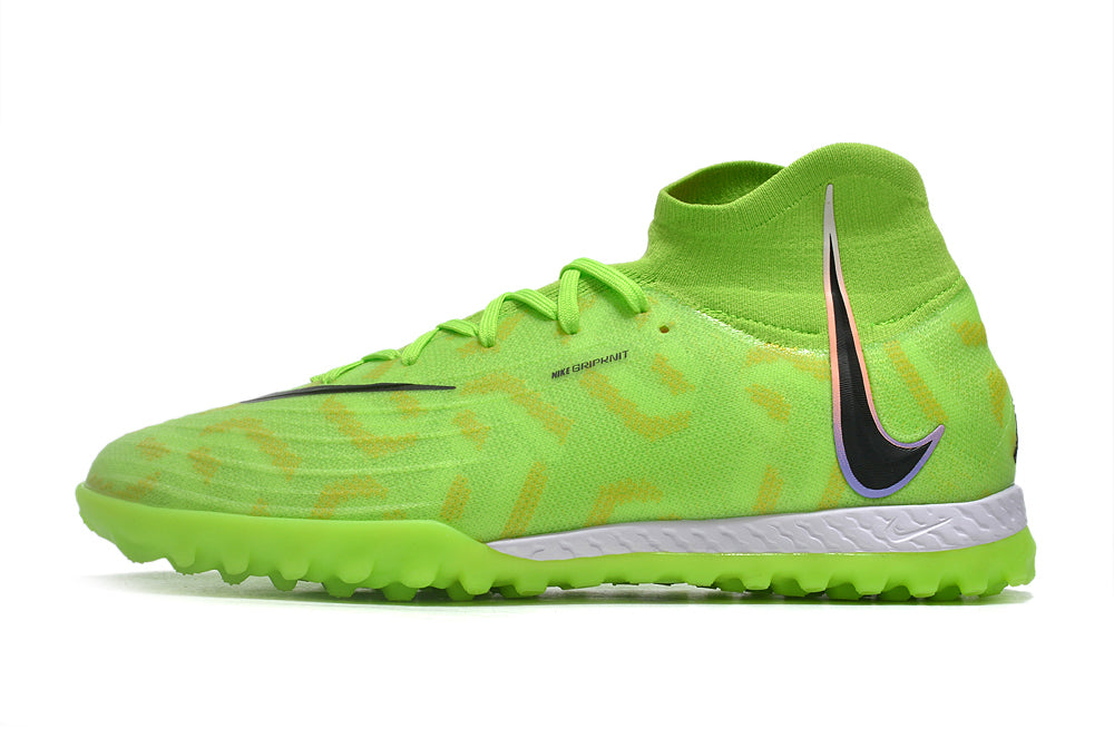 Phantom Luna Elite NU Men's Full Knit Waterproof TF Grass Stud Soccer Shoes with MD Sole - Green/Black/White