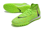 Phantom Luna Elite NU Men's Full Knit Waterproof TF Grass Stud Soccer Shoes with MD Sole - Green/Black/White