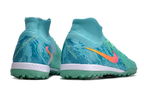 Phantom Luna Elite NU Men's Full Knit Waterproof TF Grass Stud Soccer Shoes with MD Sole - Green/Blue/Pink