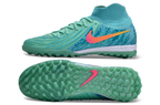 Phantom Luna Elite NU Men's Full Knit Waterproof TF Grass Stud Soccer Shoes with MD Sole - Green/Blue/Pink