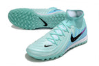 Phantom Luna Elite NU Men's Full Knit Waterproof TF Grass Stud Soccer Shoes with MD Sole - Green/Blue/Silver/Black