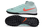 Phantom Luna Elite NU Men's Full Knit Waterproof TF Grass Stud Soccer Shoes with MD Sole - Mint/Red/Black/White
