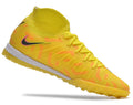 Phantom Luna Elite NU Men's Full Knit Waterproof TF Grass Stud Soccer Shoes with MD Sole - Neon Yellow/Orange//Black/White