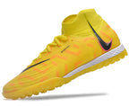 Phantom Luna Elite NU Men's Full Knit Waterproof TF Grass Stud Soccer Shoes with MD Sole - Neon Yellow/Orange//Black/White