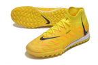 Phantom Luna Elite NU Men's Full Knit Waterproof TF Grass Stud Soccer Shoes with MD Sole - Neon Yellow/Orange//Black/White