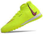 Phantom Luna Elite NU Men's Full Knit Waterproof TF Grass Stud Soccer Shoes with MD Sole - Neon Yellow/Red//Black/White